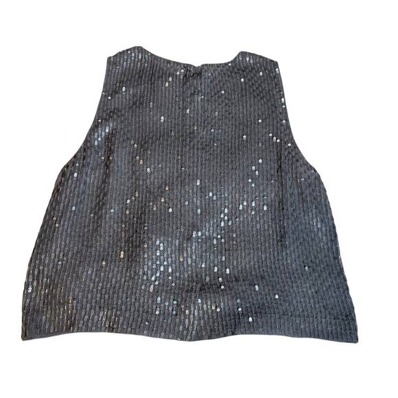 ELLEN TRACY Button Down Sequin Top Camisole Petite 8 Small Vintage Linda Allard - Picture 2 of 6